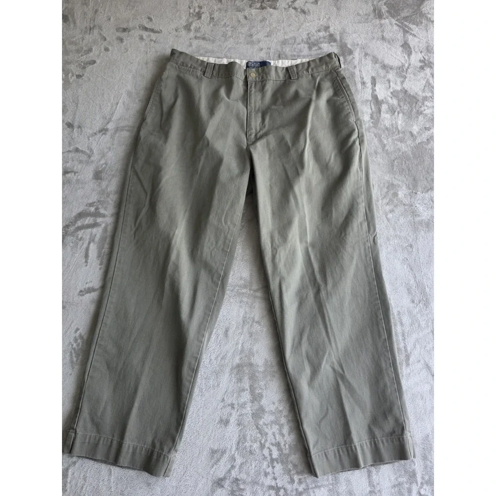 Polo Ralph Lauren Mens Pants 40x29 Grey Chino Pants